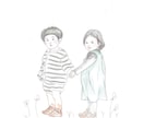 写真を元にお洒落な似顔絵イラストを描きます ふわふわした鉛筆画で、優しい雰囲気を演出します イメージ3