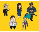 動画配信に合うデフォルメキャラ制作します フォーマル系からコント系まで幅広く使えます イメージ4
