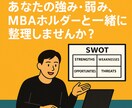 MBAホルダーがSWOTで“あなた”を言語化します 「強みがない」が強みに変わる”かもしれない”対話 イメージ1
