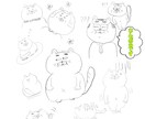 シュールでキュートな猫さん描きます アイコンやSNSにもおすすめです♩10名様限定キャンペーン♪ イメージ4