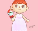 どうぶつの森風のイラストを描きます あなたやご友人、オリジナルキャラもあつ森風に描きます イメージ1