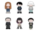 優しくポップでシンプルな絵柄の似顔絵を描きます SNSでの普段使いから特別な日まで、似顔絵をいかがでしょうか イメージ2