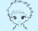 SNS用の似顔絵アイコン描きます 薄墨で描いた様なゆるめなモノクロイラスト イメージ2