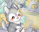動物・モンスターキャラの１枚絵描きます かわいい高クオリティの背景つきイラストをご希望の方に！ イメージ3