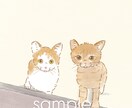 あなただけの特別なほっこりペットイラストを描きます 《プレゼントにも◎手書き風なイラスト♪) イメージ9