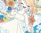 ポップで可愛らしいイラストお描きします イメージをいただいてイラストお描きします！！ イメージ9
