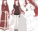 商用利用可｜立ち絵を制作いたします 線画が印象的な立ち絵イラストです。 イメージ1