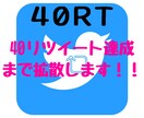 Twitterであなたのツイートを拡散します 指定ツイート(１ツイ)が40リツイートになるまで拡散します イメージ1