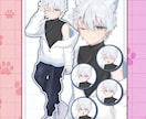 歌ってみた等の等身キャラ描きます かっこいい～可愛いまで！！なんでもお任せください！！ イメージ2