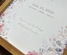 送料無料♪水彩タッチの花柄命名書を作成します 華やかでかわいい♡洋室イアンテリアにも馴染む命名書です◎ イメージ4
