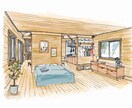 建物の手描きスケッチを暖かいタッチで描きます 美大出身で設計事務所でのプレゼン資料作成の経験を活かします！ イメージ4