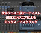 モニター価格/プロがミックス&マスタリングします 大手フェス出演者の担当エンジニアが楽曲の完成度を底上げ イメージ1