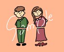 写真をシンプルなゆるいイラストにします カップルやお友だちとの思い出を！記念日や誕生日の贈り物にも！ イメージ3
