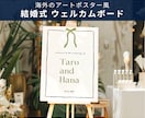 海外ウェディング風✽ ウェルカムボードを作成します 【最安値】海外のトレンドを取り入れたリボンやイラストが大人気 イメージ1