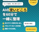 生成AIの業務活用を60分で一緒に整理します AIに任せる作業の洗い出しとプロンプト作りを一緒に イメージ1