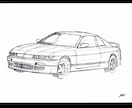 愛車のイラストを描きます サインペンでA4紙にスケッチします イメージ2