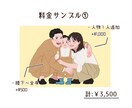 大切な人とのお写真をシンプルなイラストにします 人物最大５人まで、プリクラもOK◎プレゼントにおすすめ！ イメージ3