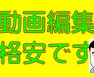 動画編集いたします。実績作りのため格安で受けます どんな動画でも気軽に編集依頼できる便利な専門家 イメージ1