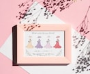 ウェルカムスペースドレス色当てイラストを作成します 【5組様限定価格】デザイン・ドレスカラーなど、変更可能です！ イメージ7
