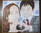 全て手描き☆ちょっとアニメチックな似顔絵描きます プレゼントや記念に！温かみのある作品です！ イメージ2