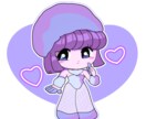 レトロポップで可愛いミニキャラ描きます アイコンやグッズ作成に♪似顔絵もOK♪ イメージ4