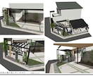 情景表紙付！オシャレな外構図面(Mサイズ)書きます 現役プランナー作成！150～250㎡の外構平面図パース図 イメージ7