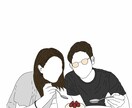 思い出の写真をイラスト化します アイコン、記念日等のプレゼントに線画はいかがですか？ イメージ4