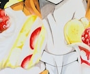 美味しそうなお菓子をコピックで描きます あなたのお店のメニューにかわいいさを！！ イメージ2