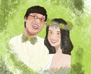 結婚式・ウェルカムボード用の似顔絵を描きます 世界にひとつだけ、温かみのあるタッチで思い出の1作品を イメージ2