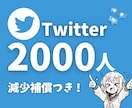Twitterフォロワーを2000人増やします リーズナブルな価格で安心の補償付きです。 イメージ1