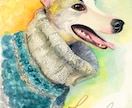 ハガキ～A4サイズで動物ちゃんの似顔絵描きます 水彩でふんわり優しく♬.*ﾟ可愛らしい表情を描きます イメージ2