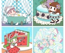 デフォルメイラスト描きます デフォルメの人間(全身)＋α(お好きなモチーフ)のイラスト イメージ1