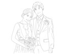 シンプルで可愛い結婚式で使えるイラスト描きます お二人の写真から似ていてもっと可愛いイラストにします！ イメージ10