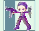 デフォルメイラスト(SD)描きます 武器･アクションポーズ対応！商用利用OK！ イメージ5
