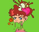 アイコンにも使いやすいポップなイラストかきます ビビットな色彩の女の子のイラストをかきます イメージ4