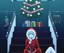 物語のある背景付きのイラストを描きます 線画で構成された背景付きのアニメ塗り風イラスト イメージ3