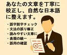 誤字脱字チェック・読みやすさ改善を丁寧に行います AIでは見落としやすい“違和感”を、人の目でしっかり整えます イメージ1