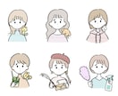 ゆるい＋シンプル♡ アイコンイラスト制作します あなた好みの ゆるかわシンプルなイラストに ᵔㅅᵔ ♡ イメージ5