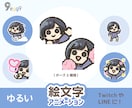ゆるい【絵文字】アニメーション描きます Twitchの絵文字に使える！ゆるいイラスト素材です イメージ1