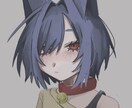 顔だけアイコンます 少しダークで可愛い絵柄でアイコン描きます イメージ1