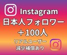 インスタ 日本人フォロワー100人増やします ゆっくり増加対応可・高品質・日本人フォロワー・減少保証あり イメージ1