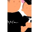 アイコンに！ポップな似顔絵イラスト描きます シンプルで使いやすい、ほっこり優しいイラストです イメージ1