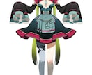 VtuberLive2Dパーツ分けイラスト描きます 肉感のある女の子、サブカル、地雷系などの衣装デザインが得意 イメージ3