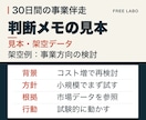 30日間の事業推進を文書と計画で伴走します 重点1テーマに集中し判断メモ・実行計画・進捗整理を納品 イメージ3