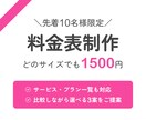 料金・プラン一覧表を制作いたします サービスの価値が伝わる料金表を制作します イメージ1