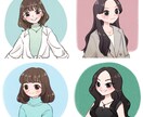 アイコンに使えるゆる可愛い似顔絵描きます かわいいイラスト似顔絵が欲しい方へ！ イメージ1