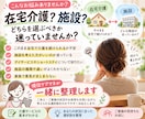 在宅介護や施設選びを現役ケアマネが一緒に整理します 在宅？施設？迷うご家族の選択肢を一緒に整理 イメージ2