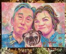温かくて絵画的✨オシャレでそっくりな似顔絵描きます アクリル画の多彩なカラー、世界に一つの記念になる似顔絵作品 イメージ7