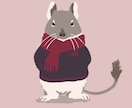 コーデ付きペット似顔絵を描きます 絵本のような絵柄でおうちの子をキャラクターに描きあげます！ イメージ1