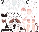 かわいいVTuber用のイラスト描きます 短納期！デザインからパーツ分けまで！お気軽にご相談ください イメージ3